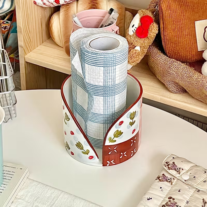 1 Ceramic Tissue Holder - Heavy Duty Ceramic Tissue Dispenser with Mesh Dividers