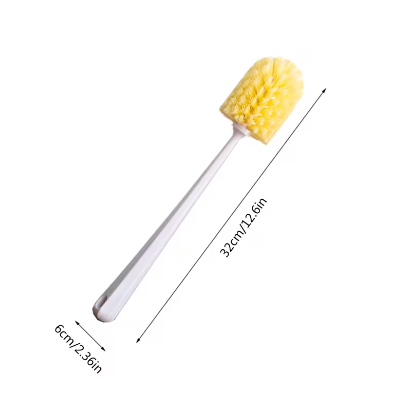 Long-handled bottle brush cleaner | High-density soft bristle cup brush