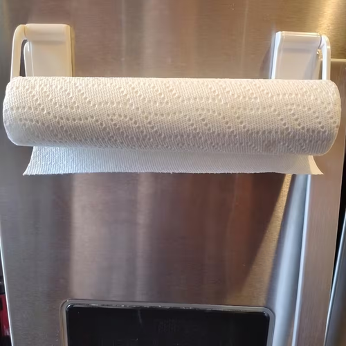 Adjustable magnetic paper towel holder for kitchens – wall-mounted