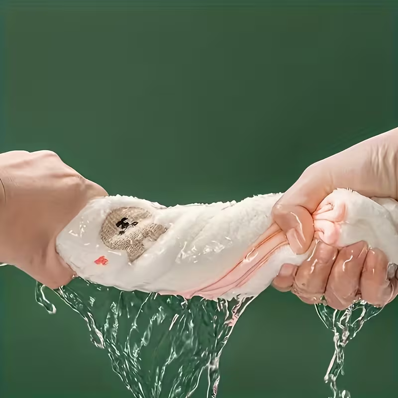A set of 5 ultra-soft coral fleece towels decorated with cute animal patterns.