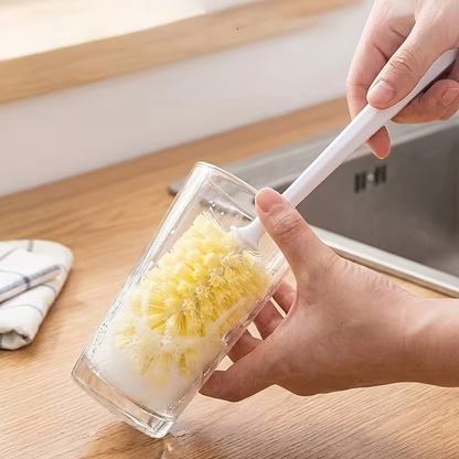 Long-handled bottle brush cleaner | High-density soft bristle cup brush