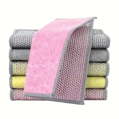 New upgraded double-sided silver-thread coconut fiber cleaning cloth, steel wire dishcloth
