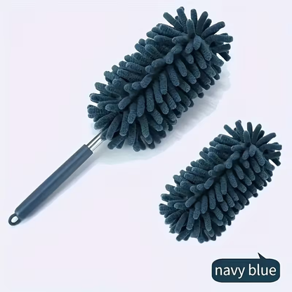 Two-piece set - Microfiber cleaning tools - Flexible adjustable mini car dust brush
