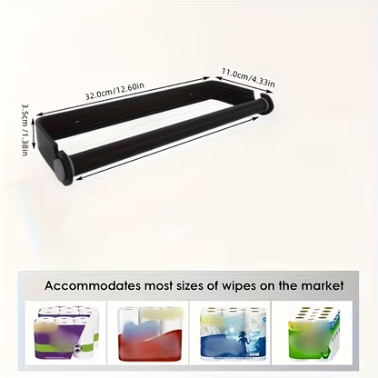 No-drill kitchen and bathroom storage rack, strong adhesive tissue holder