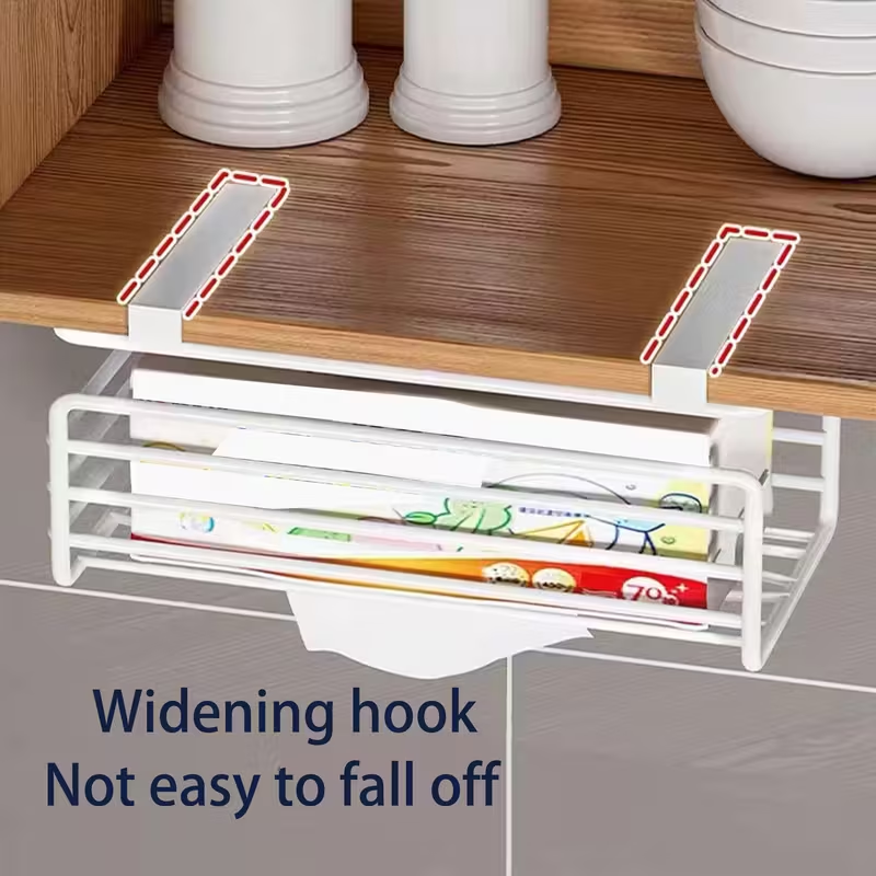 No-drill multi-functional kitchen paper towel holder with thickened paper towel box