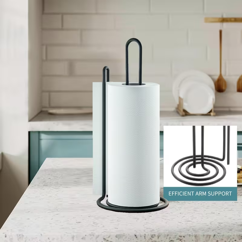 Countertop tissue holder, kitchen and bathroom standing tissue roll holder