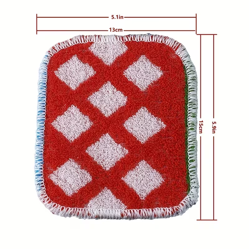 Bohemian Check Dishcloth - Thick and Durable Multi-Color Cleaning Cloth
