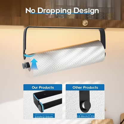 No-drill kitchen and bathroom storage rack, strong adhesive tissue holder