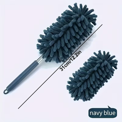 Two-piece set - Microfiber cleaning tools - Flexible adjustable mini car dust brush