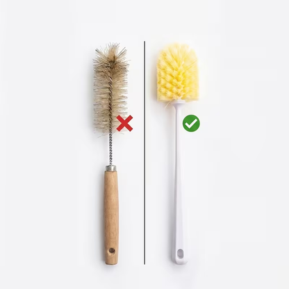 Long-handled bottle brush cleaner | High-density soft bristle cup brush