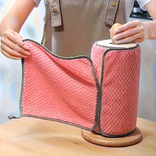 1 pack of kitchen paper towels, mixed color absorbent cloth