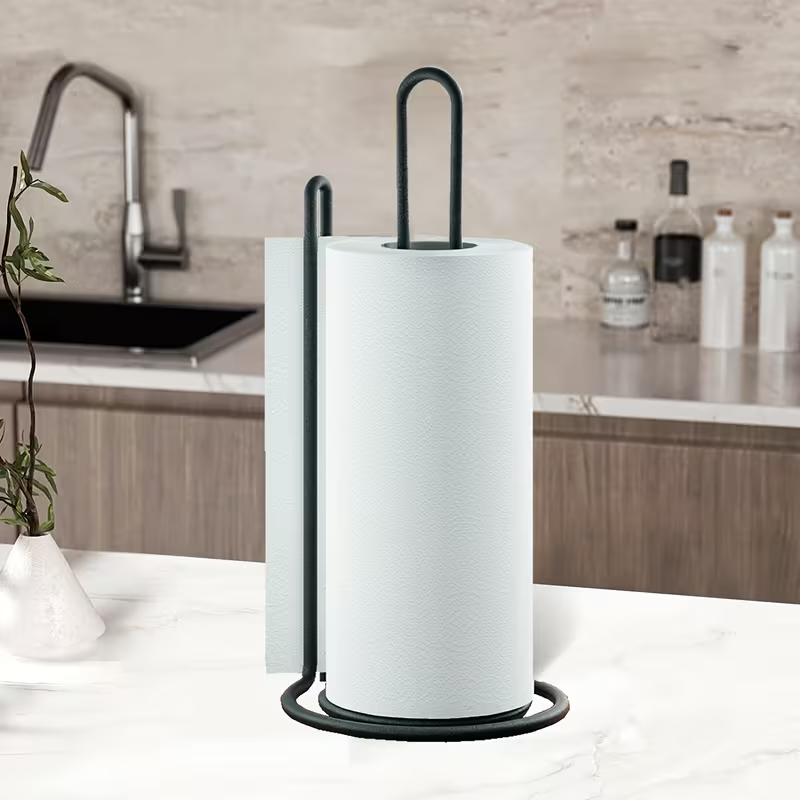 Countertop tissue holder, kitchen and bathroom standing tissue roll holder