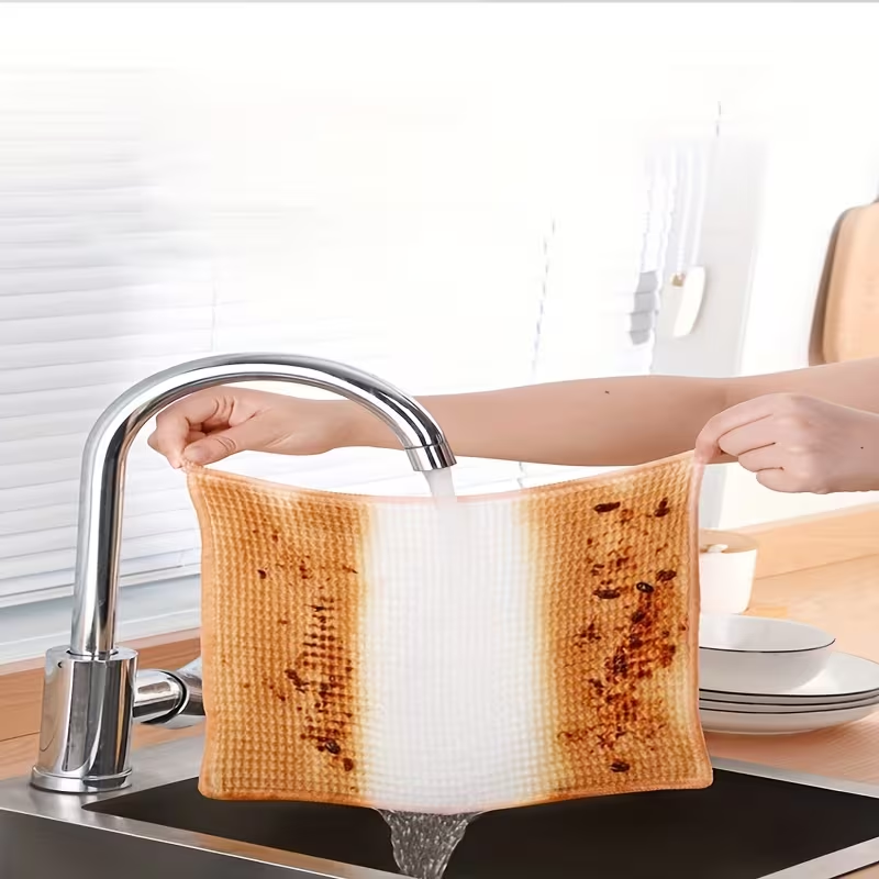 4-pack of extra-thick bamboo fiber kitchen towels - super absorbent