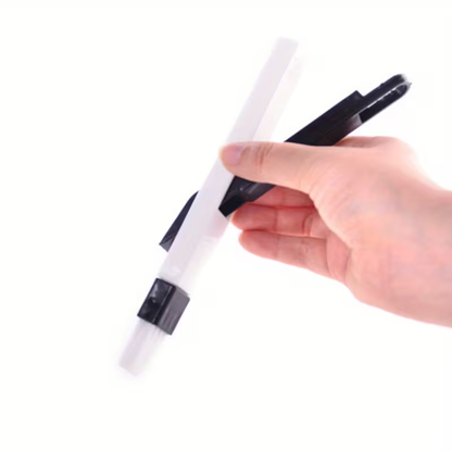 Window groove brush with dustpan and crevice nozzle