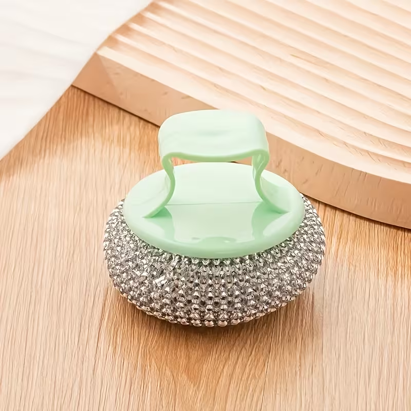 7-piece stainless steel brush set, including 5 replaceable sponges