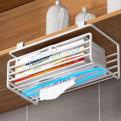 No-drill multi-functional kitchen paper towel holder with thickened paper towel box