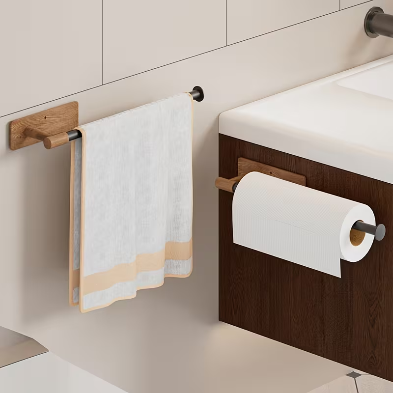 1 tissue and towel rack | Wall-mounted plastic and iron storage rack
