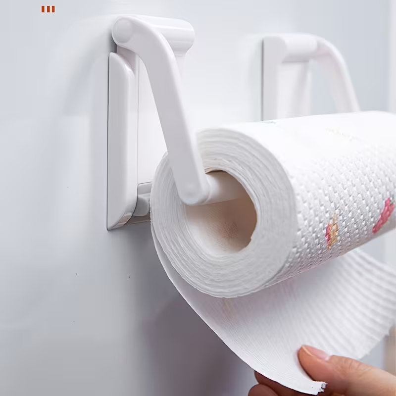 Adjustable magnetic paper towel holder for kitchens – wall-mounted