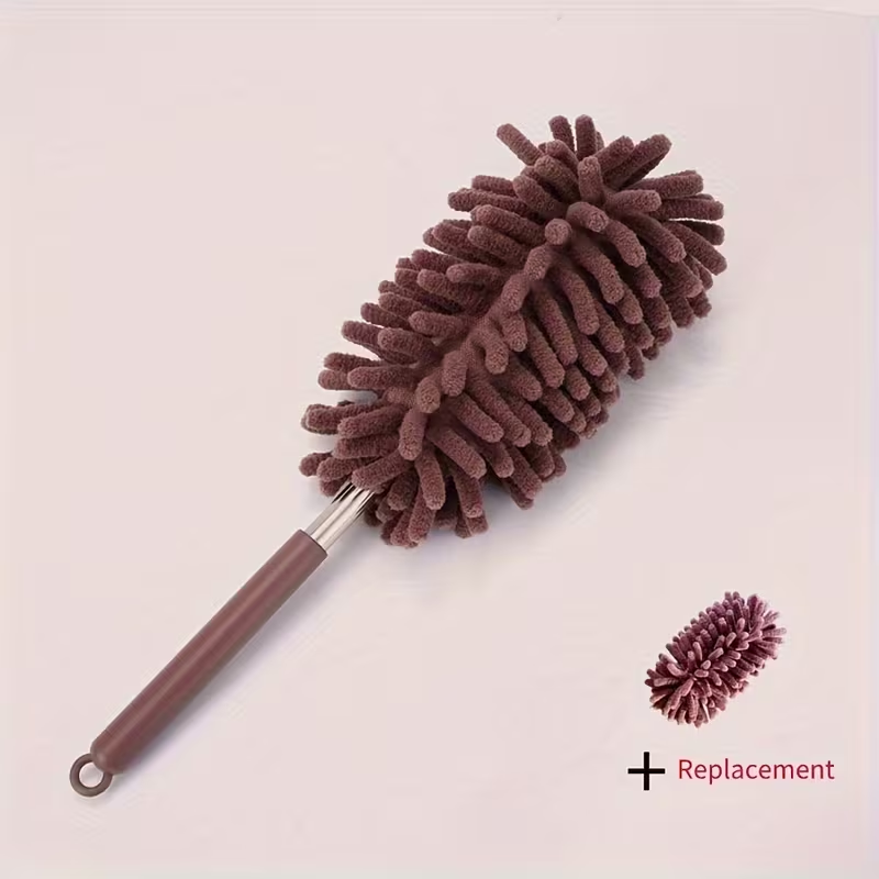 Two-piece set - Microfiber cleaning tools - Flexible adjustable mini car dust brush
