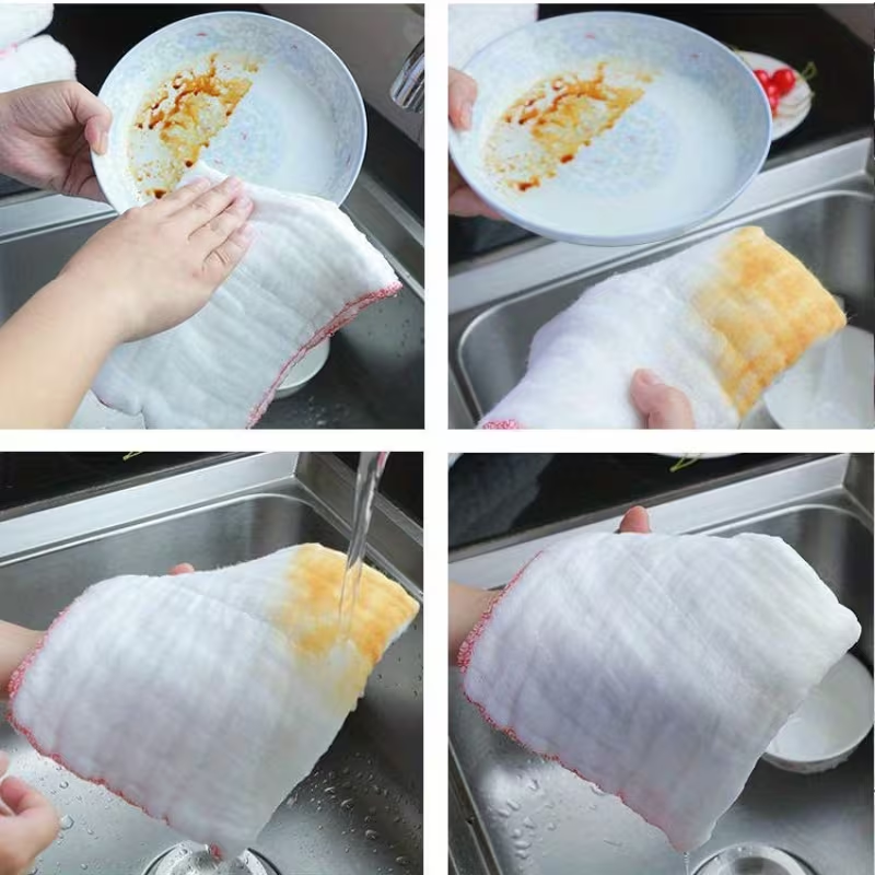 5-pack durable non-stick oil-absorbing kitchen towels