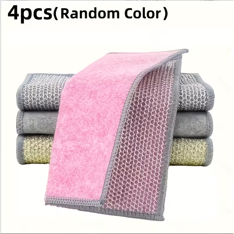 New upgraded double-sided silver-thread coconut fiber cleaning cloth, steel wire dishcloth
