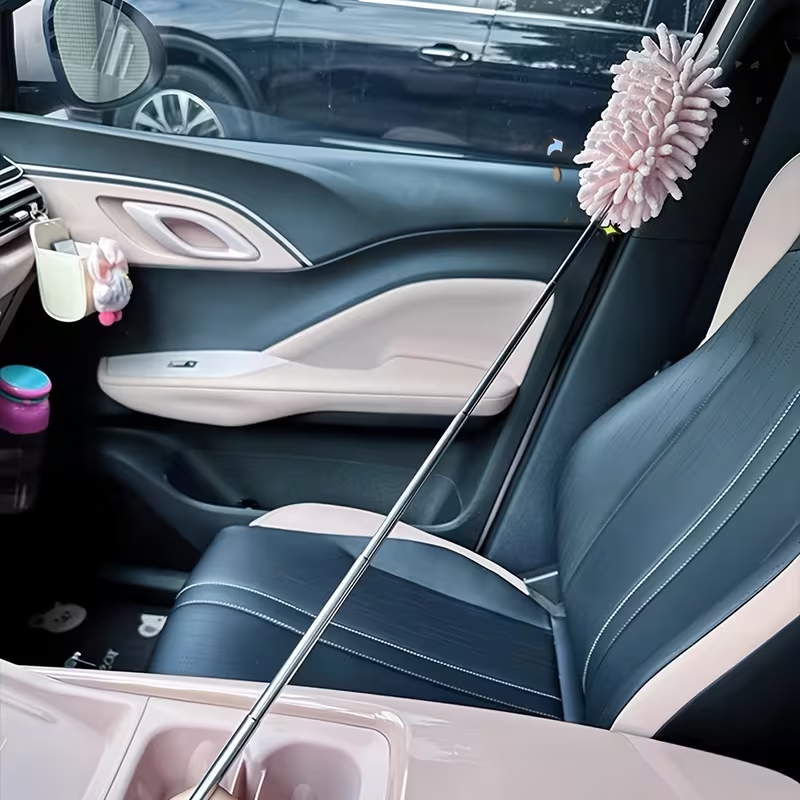 Two-piece set - Microfiber cleaning tools - Flexible adjustable mini car dust brush