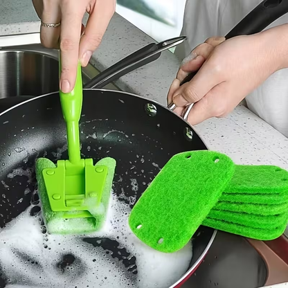 Sponge Dishwashing Brush | Durable Plastic Kitchen Cleaning Brush