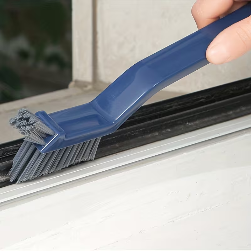 2-in-1 small clip-on window cleaning brush and multi-functional cleaning brush