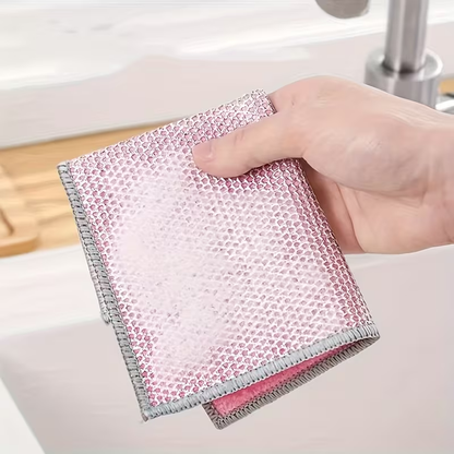 New upgraded double-sided silver-thread coconut fiber cleaning cloth, steel wire dishcloth
