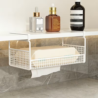 1 Wall-Mounted Iron Tissue Holder | Kitchen and Bathroom Hanging Tissue Storage Rack