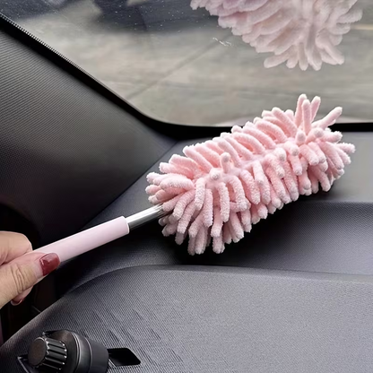 Two-piece set - Microfiber cleaning tools - Flexible adjustable mini car dust brush