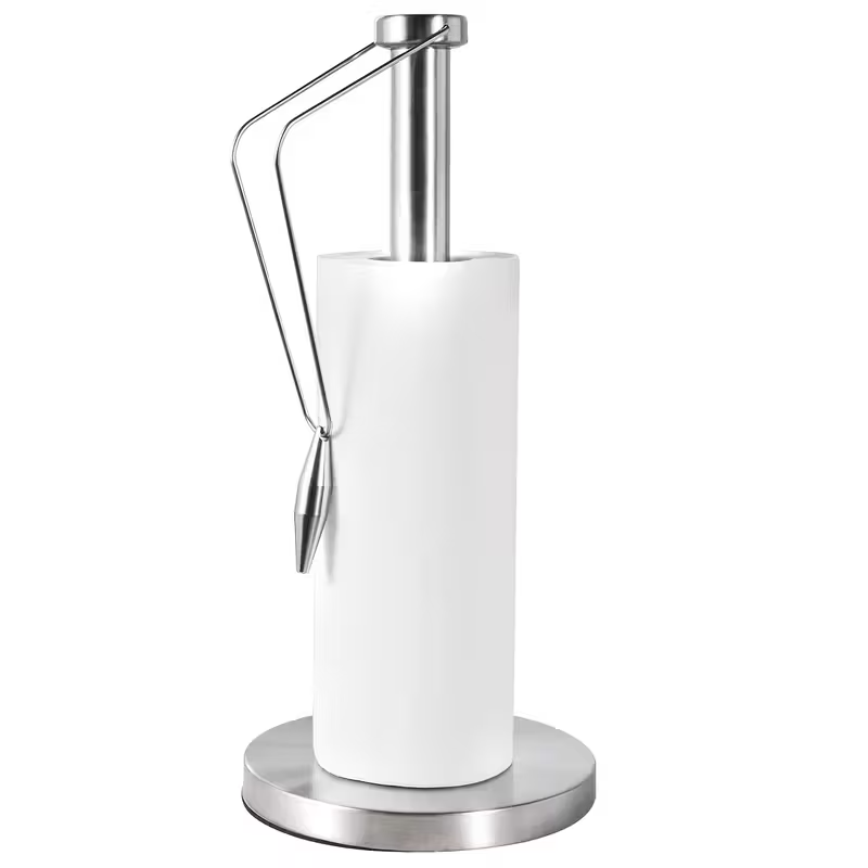Kitchen paper towel holder, made of stainless steel, desktop storage rack
