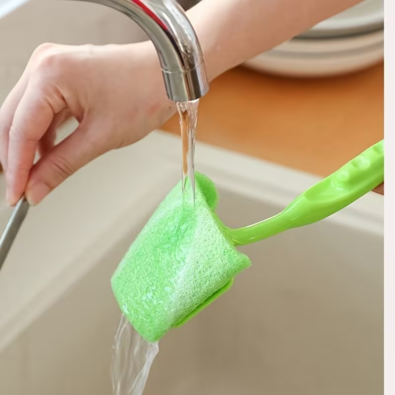 Sponge Dishwashing Brush | Durable Plastic Kitchen Cleaning Brush