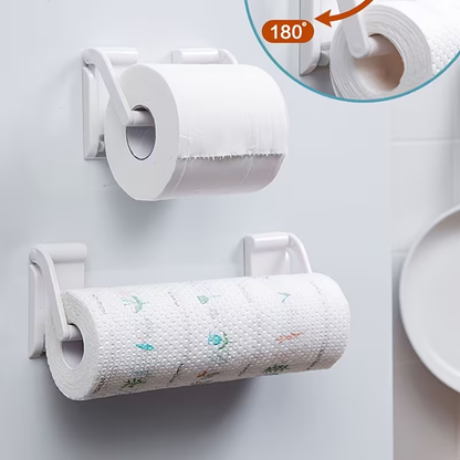 Adjustable magnetic paper towel holder for kitchens – wall-mounted