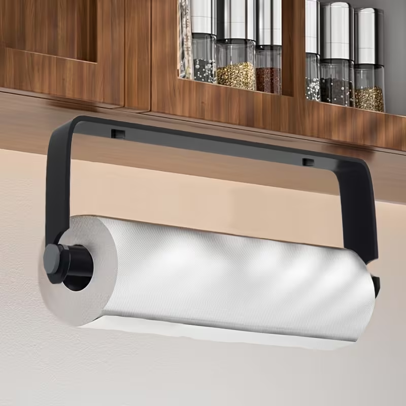 No-drill kitchen and bathroom storage rack, strong adhesive tissue holder