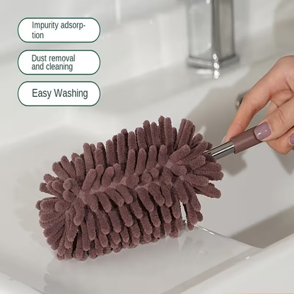 Two-piece set - Microfiber cleaning tools - Flexible adjustable mini car dust brush