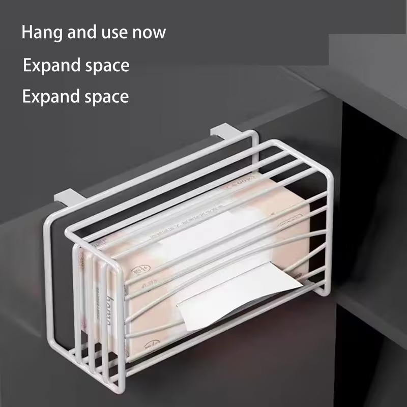 No-drill multi-functional kitchen paper towel holder with thickened paper towel box