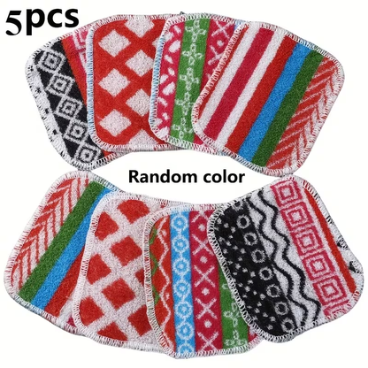 Bohemian Check Dishcloth - Thick and Durable Multi-Color Cleaning Cloth