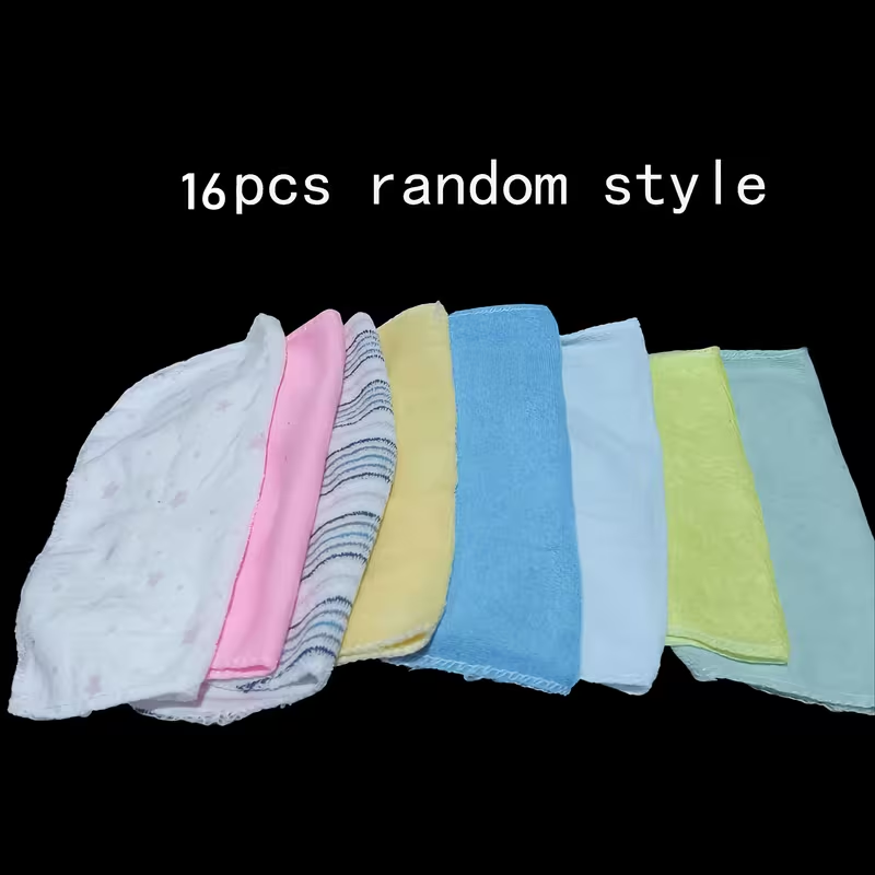 8pcs/16pcs Pack Face Washers Hand Towel Feeding Wipe Wash Cloth