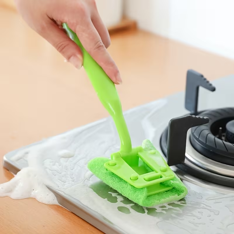 Sponge Dishwashing Brush | Durable Plastic Kitchen Cleaning Brush
