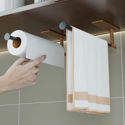 1 tissue and towel rack | Wall-mounted plastic and iron storage rack