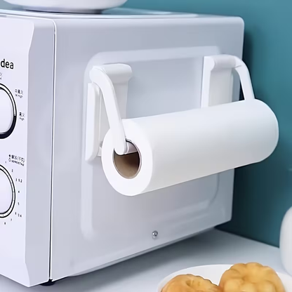 Adjustable magnetic paper towel holder for kitchens – wall-mounted