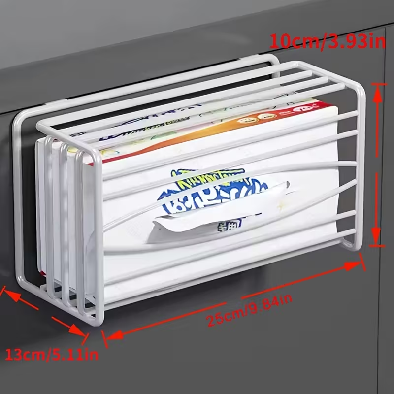 No-drill multi-functional kitchen paper towel holder with thickened paper towel box