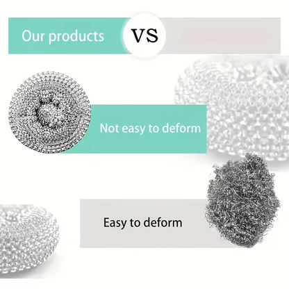 7-piece stainless steel brush set, including 5 replaceable sponges